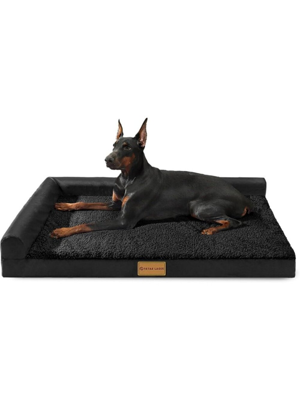 Large Orthopedic Dog Bed 36"x24" Waterproof Bolster Pet Sofa, Removable Cover